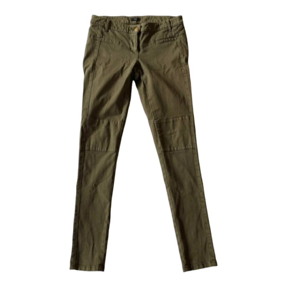 J.Crew Stretch Skinny Pants, Jeans, Olive Army  Green, Size 27. - Picture 2 of 8